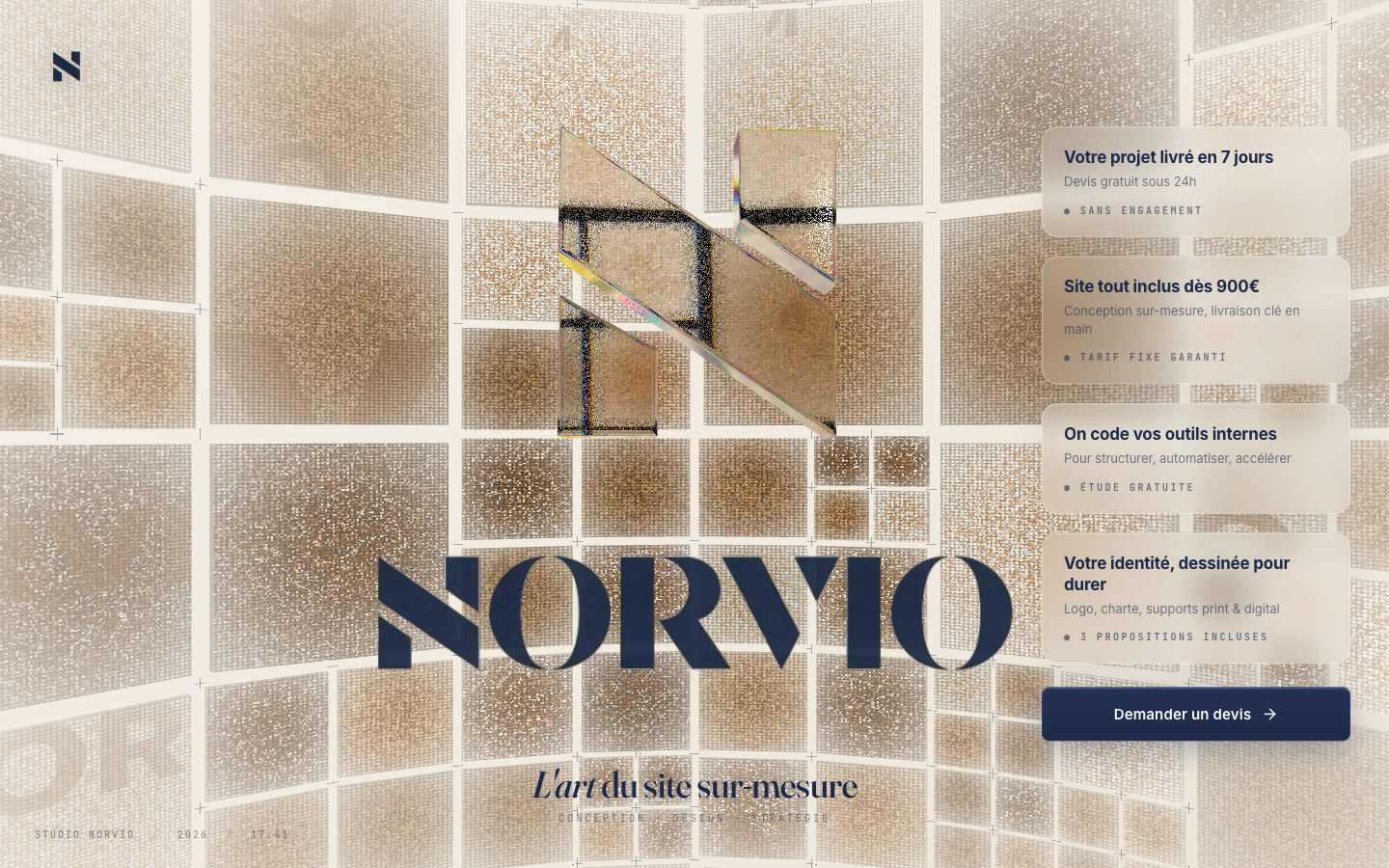 Norvio.fr — l'identité digitale du studio